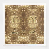 Happy Diwali Festival of Lights Gold Typografie Serviette (Vorderseite)