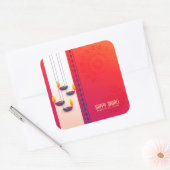 Happy Diwali - Festival of Lights Quadratischer Aufkleber (Umschlag)