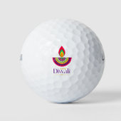 Happy Diwali Flame Golfball (Vorderseite)