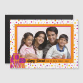 Happy Diwali Foto farbenfrohe Laterne Magnetkarte (Vorne/Hinten)