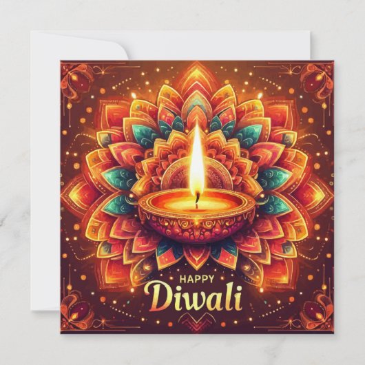 Happy Diwali Frische Pasta machen Feiertagskarte (Vorderseite)