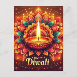 Happy Diwali Frische Pasta machen Feiertagspostkarte