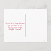 Happy Diwali Frische Pasta machen Feiertagspostkarte (Rückseite)