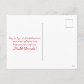 Happy Diwali Frische Pasta machen Feiertagspostkarte (Rückseite)