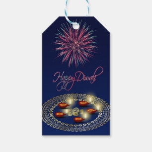 Happy Diwali Ganesha Rangoli - Geschenk-Tag Geschenkanhänger