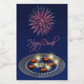 Happy Diwali Ganesha Rangoli - Lebensmittel-Contai Lebensmitteletikett (Einzelnes Label)