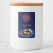 Happy Diwali Ganesha Rangoli - Lebensmittel-Contai Lebensmitteletikett (Vorderseite)