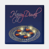 Happy Diwali Ganesha Rangoli - Magnet (Vorne)