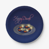 Happy Diwali Ganesha Rangoli - Papierplatte Pappteller (Vorderseite)