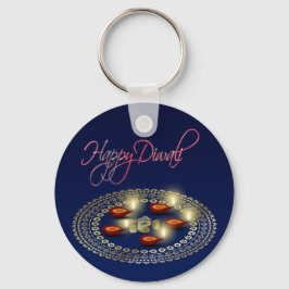 Happy Diwali Ganesha Rangoli - Schlüsselanhänger