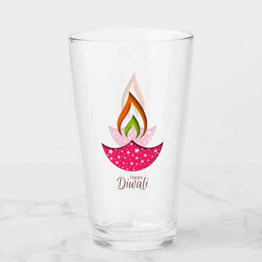 Happy Diwali Glass Glas (Vorderseite)