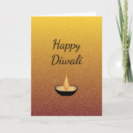 Happy Diwali Glitzer Gold Karte