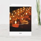 Happy Diwali Golden Typografy Candles Lights Karte (Rückseite)