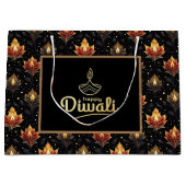 Happy Diwali Große Geschenktüte (Vorderseite)
