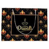 Happy Diwali Große Geschenktüte (Rückseite)