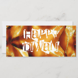 Happy Diwali Gruß Gold Kupfer Shiny Star