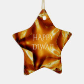 Happy Diwali Gruß Gold Kupfer Shiny Star Keramikornament (Rechts)