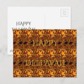 Happy Diwali Gruß Gold Kupfer Shiny Star Postkarte (Vorne/Hinten)