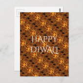 Happy Diwali Gruß Gold Kupfer Shiny Star Postkarte (Vorne/Hinten)