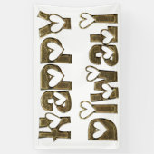 Happy Diwali Gruß Niedlich Hearts Typografie Banner (Vertikal)