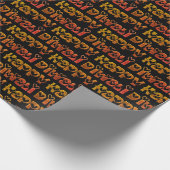 Happy Diwali grüßen Niedliche Herzen Text braun Ro Geschenkpapier (Ecke)