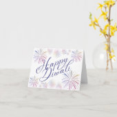 Happy Diwali Grußkarte Karte (Gelbe Blume)