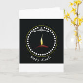 Happy Diwali Grußkarten Karte (Gelbe Blume)