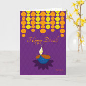 Happy Diwali Grußkarten Karte (Gelbe Blume)