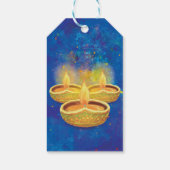 Happy Diwali handbemalt Leuchtkerzen Geschenkanhänger (Rückseite)