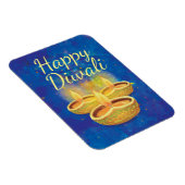 Happy Diwali handbemalt Leuchtkerzen Magnet (Rechte Seite)