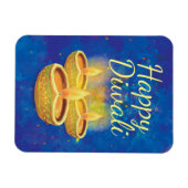 Happy Diwali handbemalt Leuchtkerzen Magnet (Horizontal)