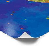 Happy Diwali handbemalt Leuchtkerzen Poster (Ecke)