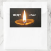 Happy Diwali Hindu Festival der Lichter Rechteckiger Aufkleber (Tasche)