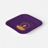 Happy Diwali Hindu Festival of Lights Celebration Pappteller (Gewinkelt)