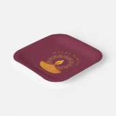 Happy Diwali Hindu Festival of Lights Celebration Pappteller (Gewinkelt)