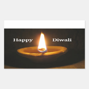 Happy Diwali Hindu Festival of Lights Rechteckiger Aufkleber
