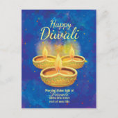 Happy Diwali illuminating candles greeting Postkarte (Vorderseite)