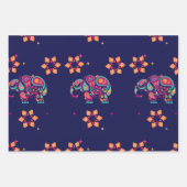 HAPPY DIWALI INDIA INDIAN ELEPHANT MANDALA GESCHENKPAPIER SET (Vorderseite 3)