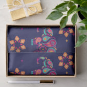 HAPPY DIWALI INDIA INDIAN ELEPHANT MANDALA SEIDENPAPIER (Geschenk)