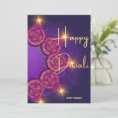 Happy Diwali Indian Festive Feiertagskarte (Stehend Vorderseite)
