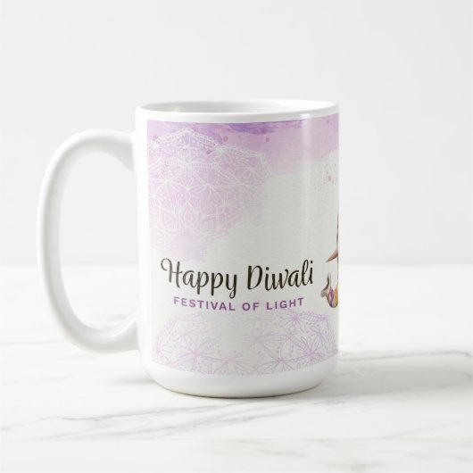 Happy Diwali Kaffeetasse (Links)