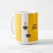 Happy Diwali Kaffeetasse (Vorderseite Links)
