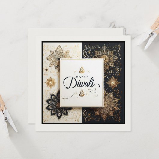 Happy Diwali Karte (Vorderseite/Rückseite Beispiel)
