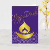 Happy Diwali Karte (Gelbe Blume)
