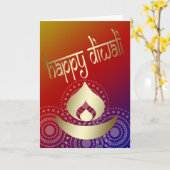 Happy Diwali Karte (Gelbe Blume)