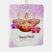 Happy Diwali Keramik Ornament (Rechts)