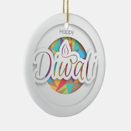 Happy Diwali Keramik Ornament (Rechts)