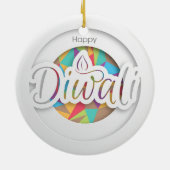 Happy Diwali Keramik Ornament (Hinten)
