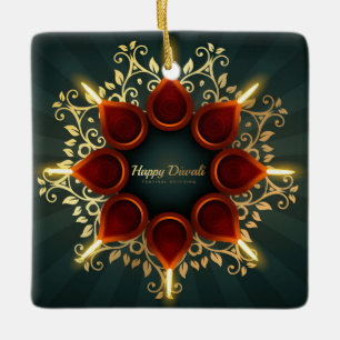 Happy Diwali Keramik Ornament