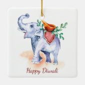 Happy Diwali Keramik Ornament (Rückseite)